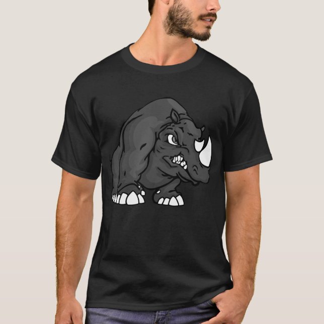 Camiseta rhino oscuro (Anverso)