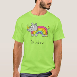 Camiseta Rhino Rainbow Funny Kids