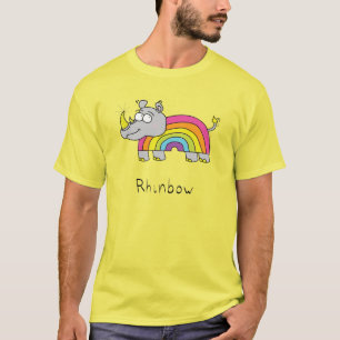Camiseta Rhino Rainbow Funny Kids