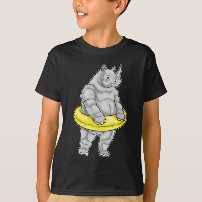 Camiseta Rhino Swimming Lifebuoy (Anverso)