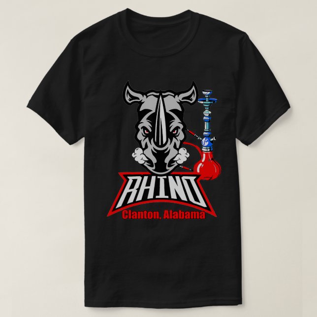 Camiseta Rhino Vape Shop Clanton Alabama  (Diseño del anverso)