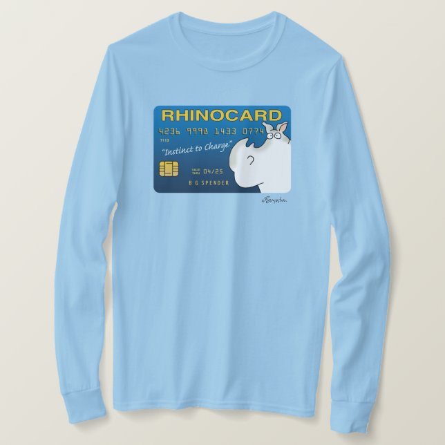 Camiseta RHINOCARD: INSTINTO A CARGO de Sandra Boynton (Anverso del diseño)