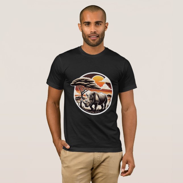 CAMISETA RHINOCEROS NEGRO 8 (Anverso completo)