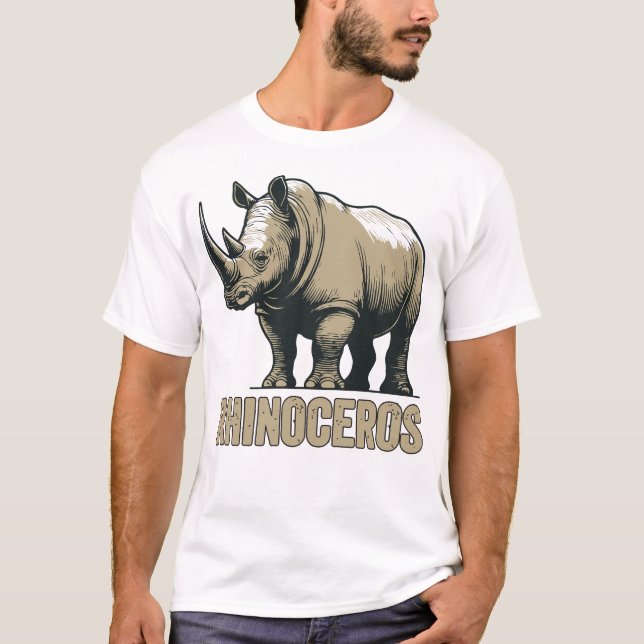 Camiseta Rhinoceros Rhino Safari Animal africano (Anverso)