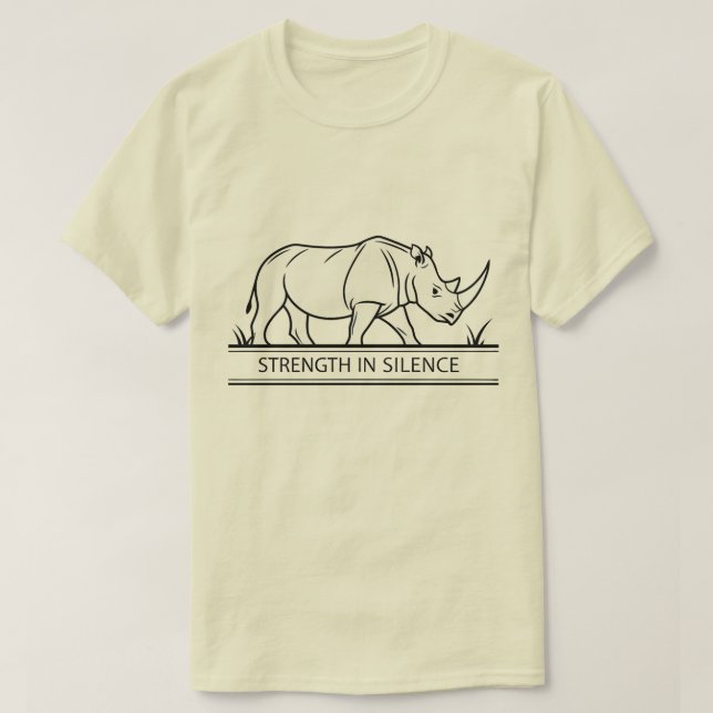 Camiseta Rhinoceros - Strength In Silence (Diseño del anverso)