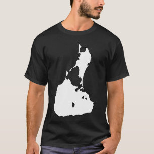 Camiseta Rhode de contorno de isla de bloques