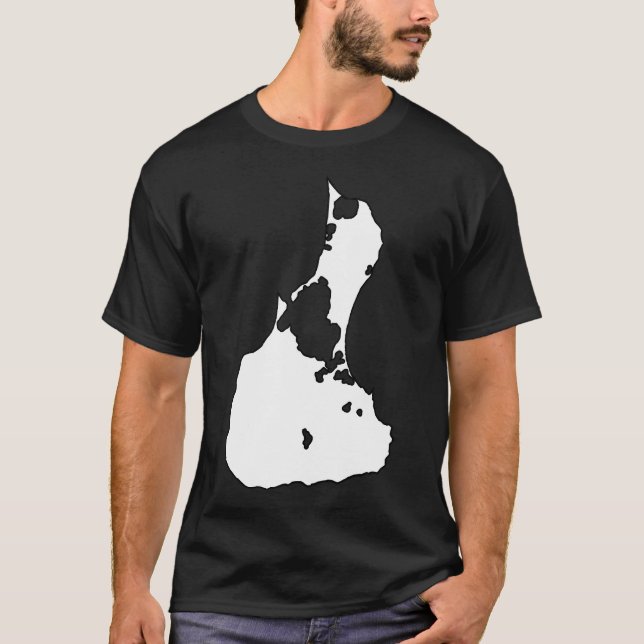 Camiseta Rhode de contorno de isla de bloques (Anverso)