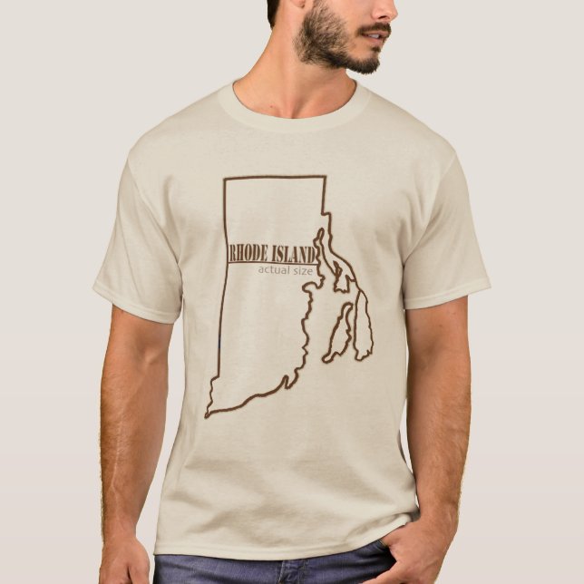 Camiseta Rhode Island (actual size) T-Shirt (Anverso)