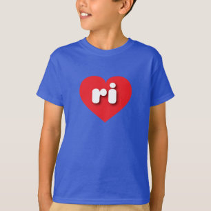 Camiseta Rhode Island corazón rojo - Amo ri