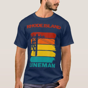 Camiseta Rhode Island Lineman Sunset Electrician