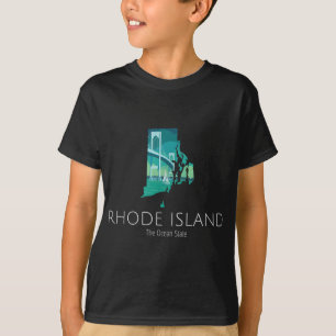 Camiseta Rhode Island Orgulloso Motto Estatal del Océano