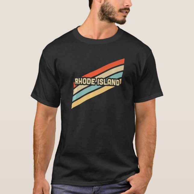 Camiseta Rhode Island Retro Vintage Premium (Anverso)