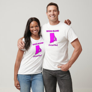 Camiseta Rhode Island - Tamaño Real