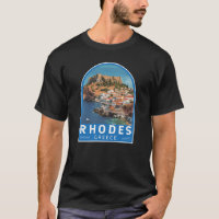 Rhodes Grecia Ilustracion Viaje Arte Vintage