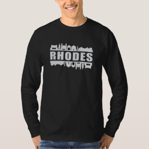 Camiseta Rhodes Greece City Skyline Cityscape Funny Gift