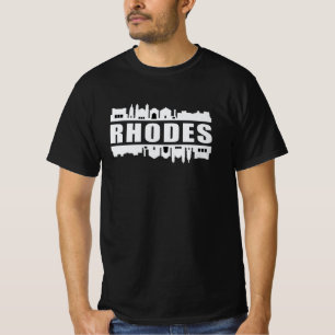 Camiseta Rhodes Greece City Skyline Cityscape Funny Gift