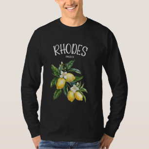 Camiseta Rhodes Limón Arte Griego Amante de la Fruta Grecia