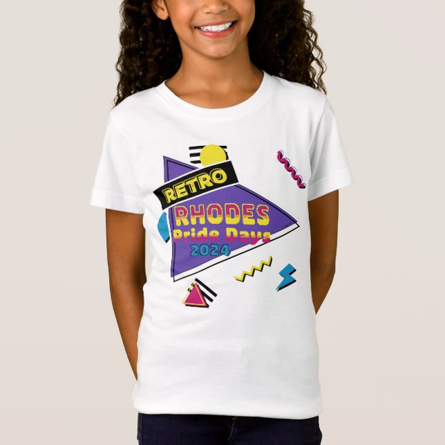 Camiseta Rhodes Pride Days 2024 Retro Rhodes (Anverso)