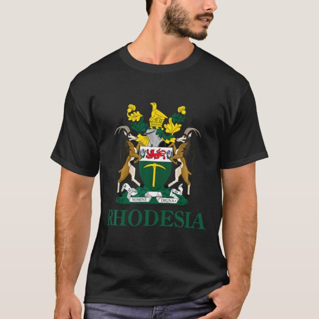 Camiseta Rhodesia Coat Of Arms Zimbabwe Funny South Africa  (Anverso)