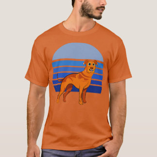 Camiseta Rhodesia Ridgeback Dog Retro Azul 1