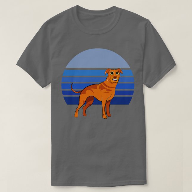 Camiseta Rhodesia Ridgeback Dog Retro Azul 1 (Diseño del anverso)