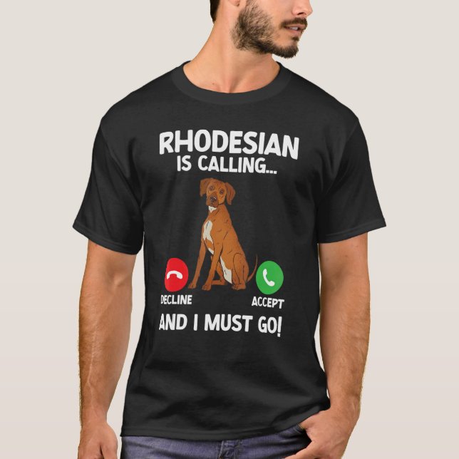 Camiseta Rhodesia Ridgeback Mascota de perro Rhodesian Ridg (Anverso)