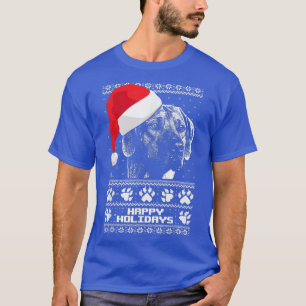 Camiseta Rhodesian Ridgeback Cute Felices Fiestas Navidades