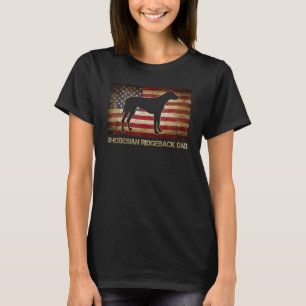 Camiseta Rhodesian Ridgeback Dad Viste American Flag Patr
