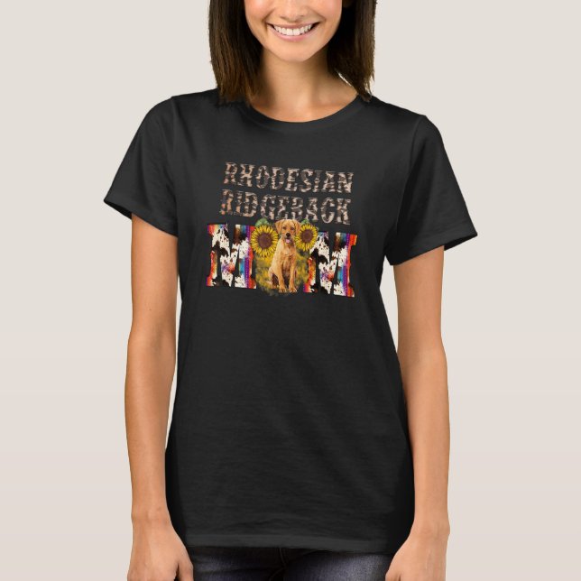 Camiseta Rhodesian Ridgeback Mamá de Western Sunflower (Anverso)