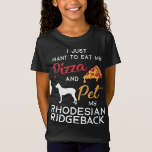 Camiseta Rhodesian Ridgeback Perro amante Pizza propietario