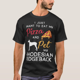 Camiseta Rhodesian Ridgeback Perro amante Pizza propietario