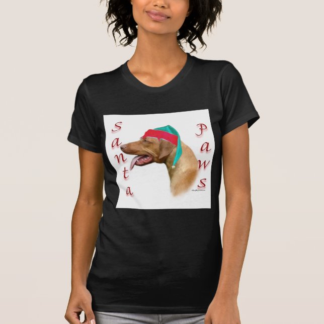 Camiseta Rhodesian Ridgeback Santa Paws (Anverso)