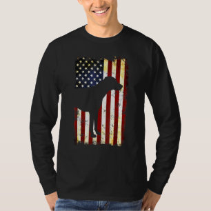 Camiseta Rhodesian Ridgeback Silhouette Bandera Americana 4
