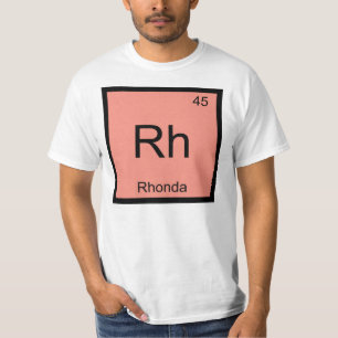 Camiseta Rhonda Nombre Elemento Químico Tabla Periódica