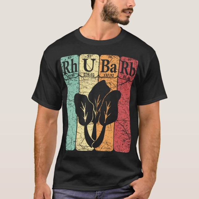 Camiseta Rhubarb Periodic Table Elements Vegetable Retro Rh (Anverso)