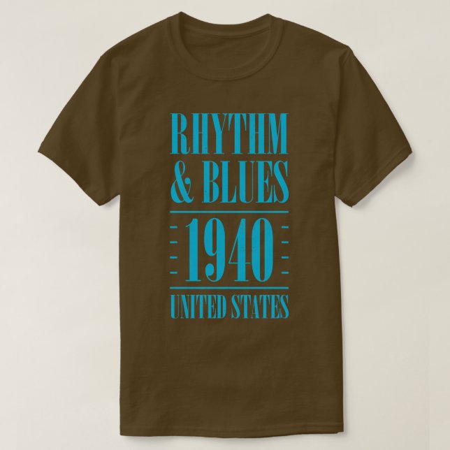 Camiseta Rhythm and Blues 1940 Vintage (Diseño del anverso)