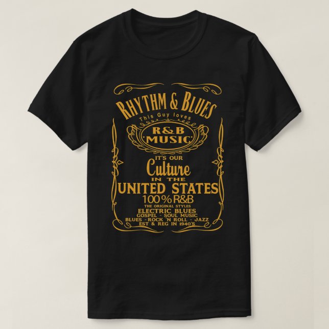 Camiseta Rhythm and Blues RnB Music RB Streetwear (Diseño del anverso)