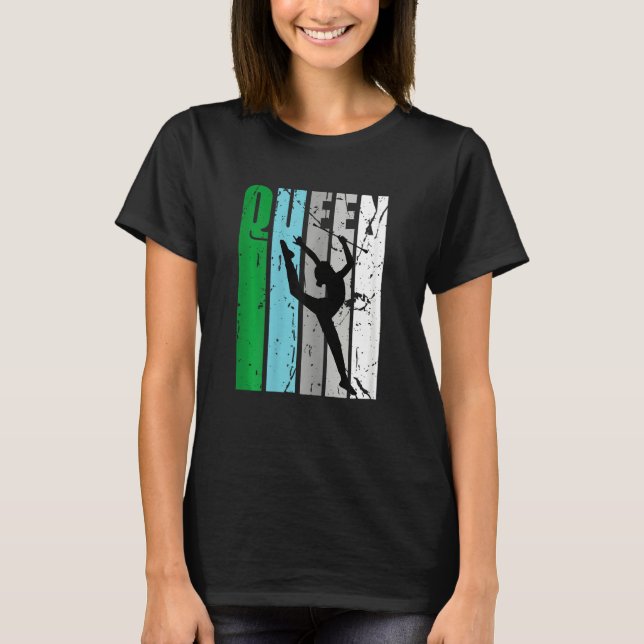 Camiseta Rhythmic Gymnastics Queen Retro Distressed Gymnast (Anverso)