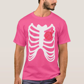 Camiseta Rib Cage Funny Halloween Knitter T Shirt