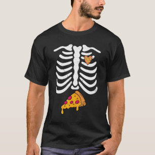 Camiseta Rib Cage Skeleton X Ray Pizza Halloween Costume