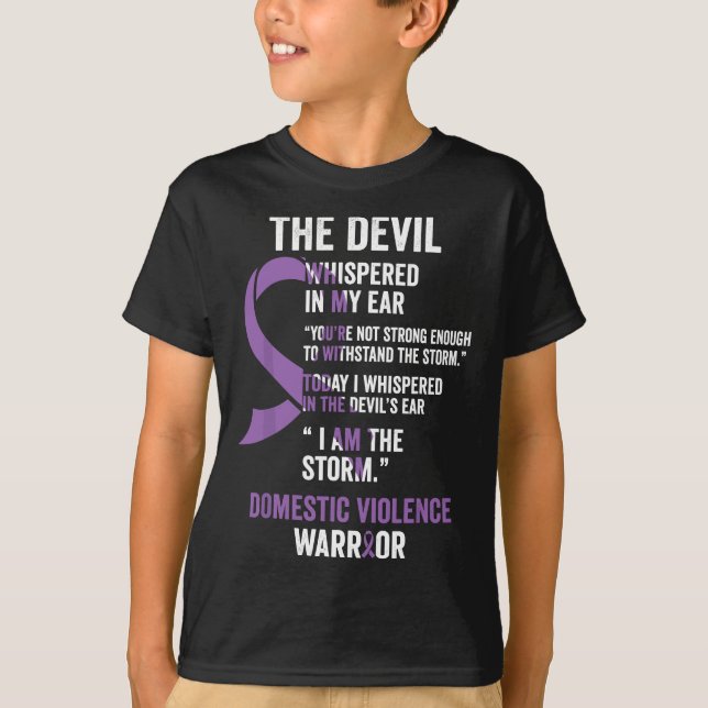 Camiseta Rib de apoyo a la concienciación sobre la violenci (Anverso)