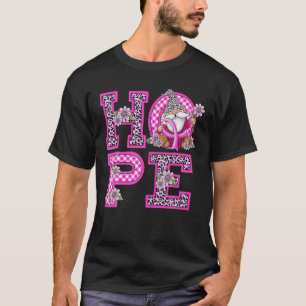 Camiseta Ribbon Gnome Leopard Hope Brem Cancer Awareness