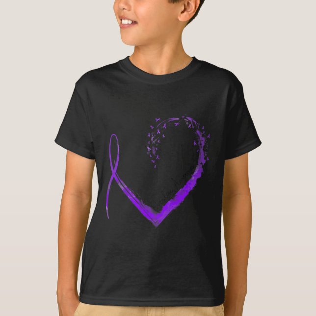 Camiseta Ribbon Heart Overdose Awareness 1  (Anverso)