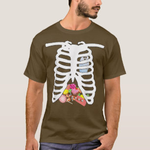 Camiseta RibCage Halloween Skeleton Candy XRay Gif