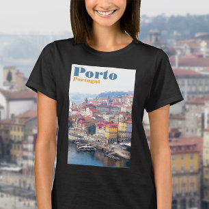 Camiseta Ribeira y el río Douro. Porto, Portugal.