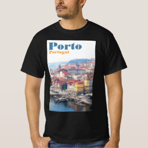 Camiseta Ribeira y el río Douro. Porto, Portugal.