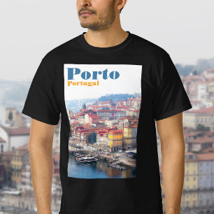Camiseta Ribeira y río Duero. Oporto, Portugal.