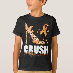 Camiseta Ribete de Mariposa Naranja Esclerosis Múltiple Apl