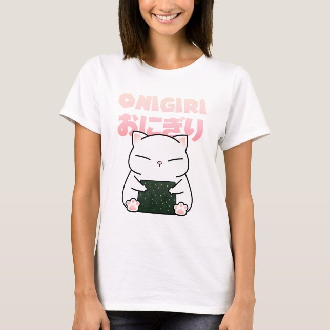 Camiseta Rice Ball Sushi Cat (Anverso)