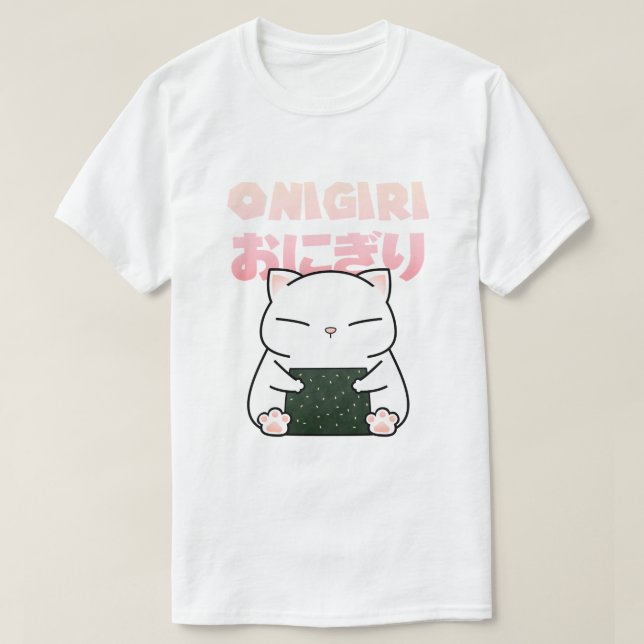Camiseta Rice Ball Sushi Cat (Diseño del anverso)